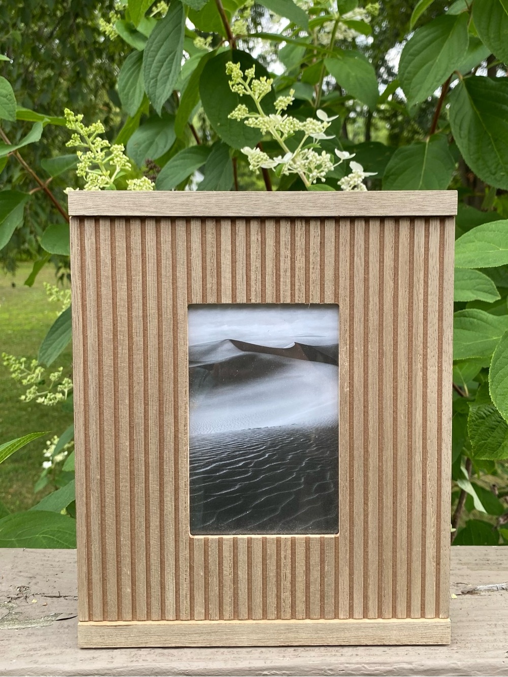 Threshold 4X6 Fluted Frame slats natural wooden picture frame farmhouse cottage